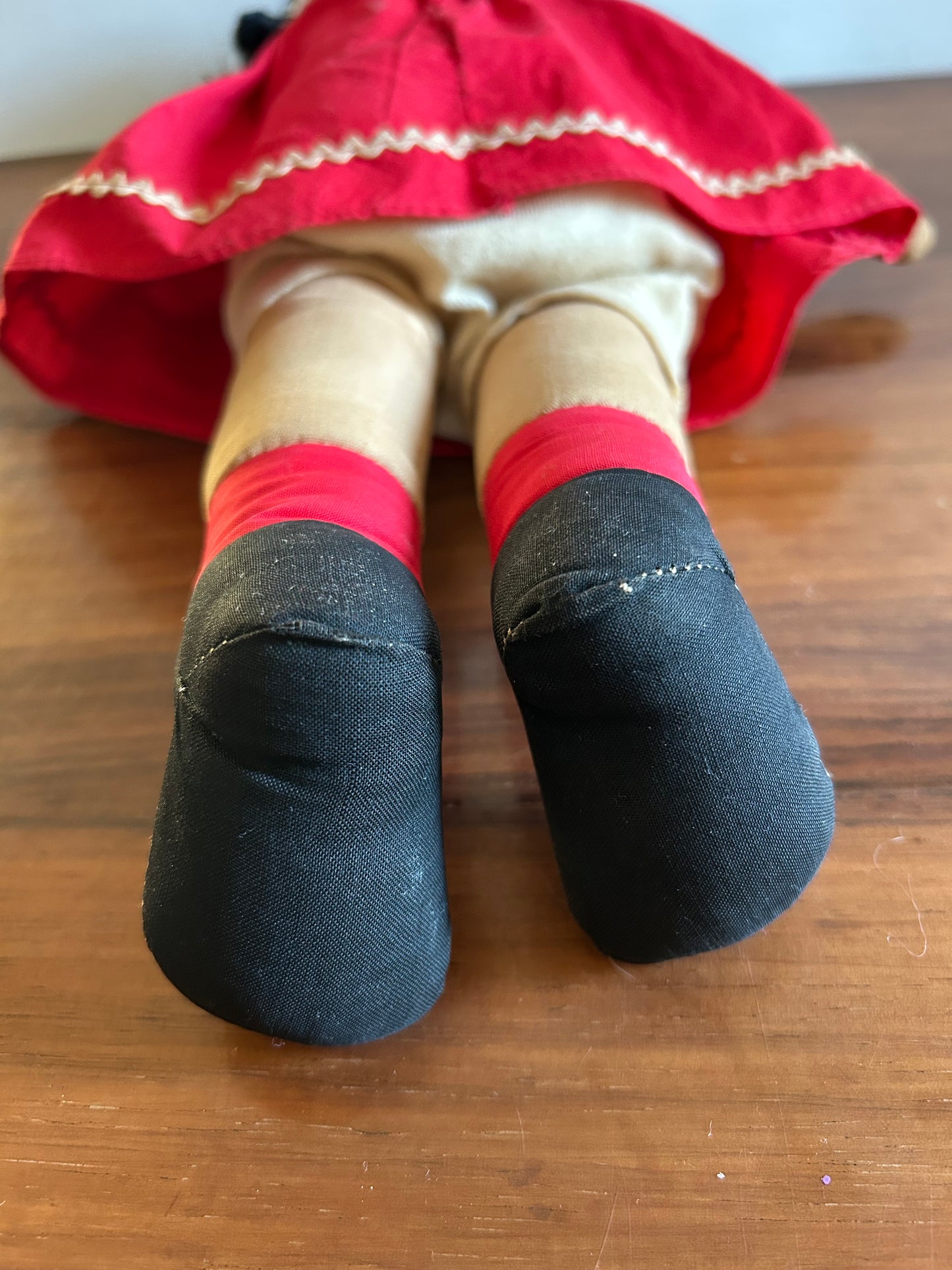 Vintage Antique Little Lulu Doll Cloth Doll Marge Georgene RARE 1940s Red Dress