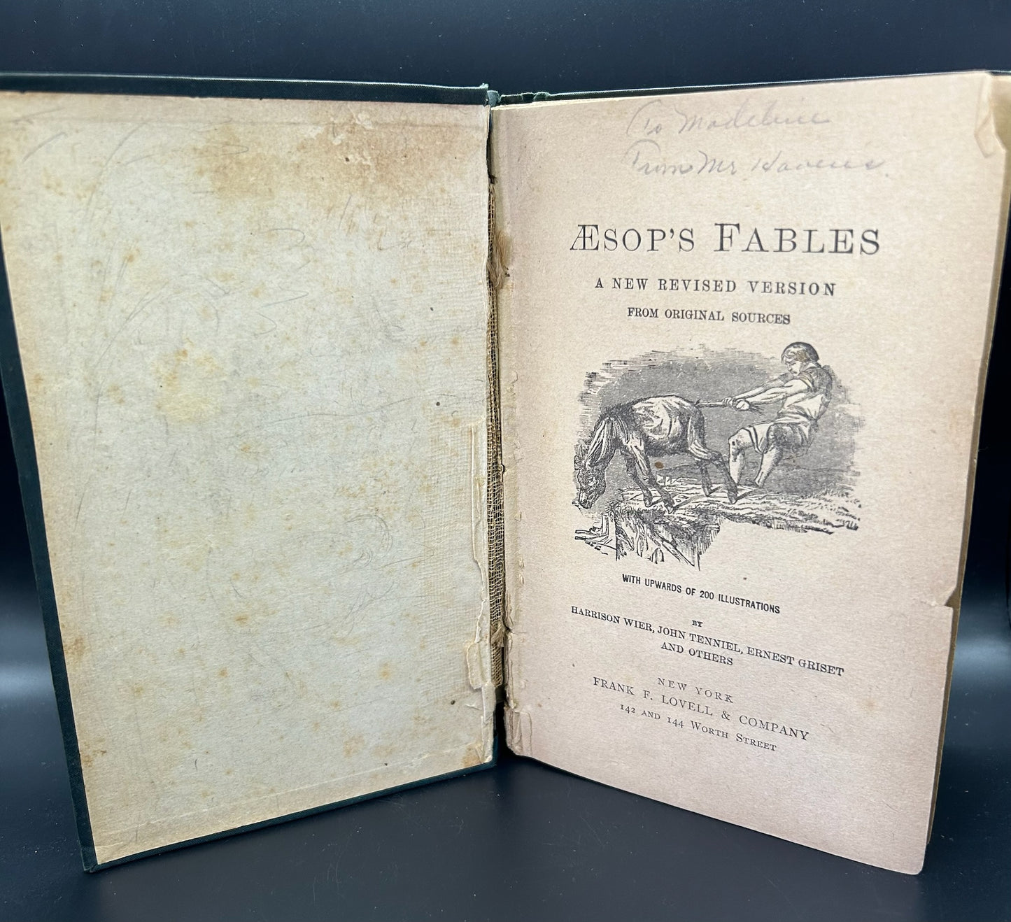 Aesop’s Fables 1884 Worthington Aldine Edition Fine Binding