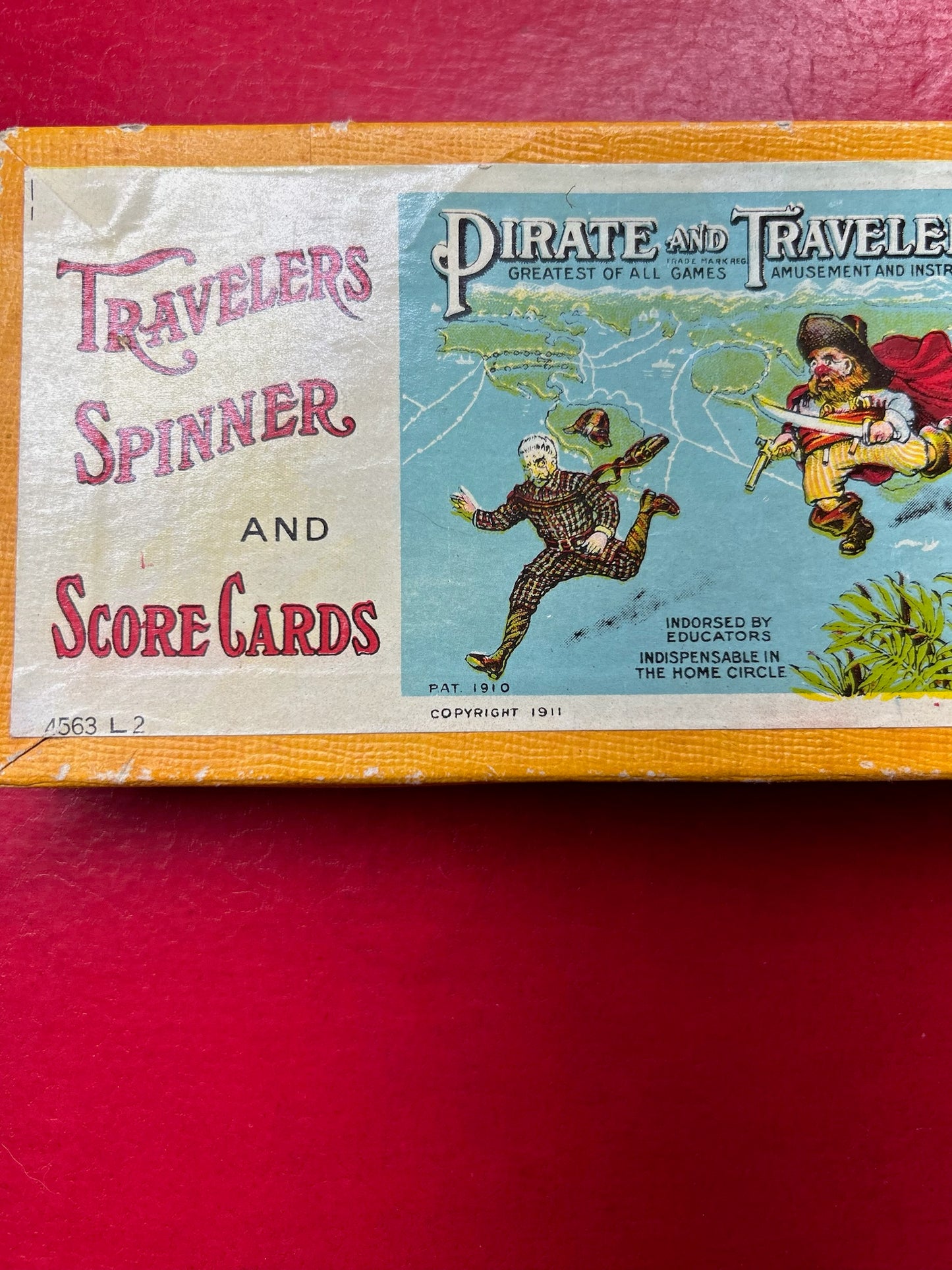 Vintage 1911 Pirate and Traveler Board Game