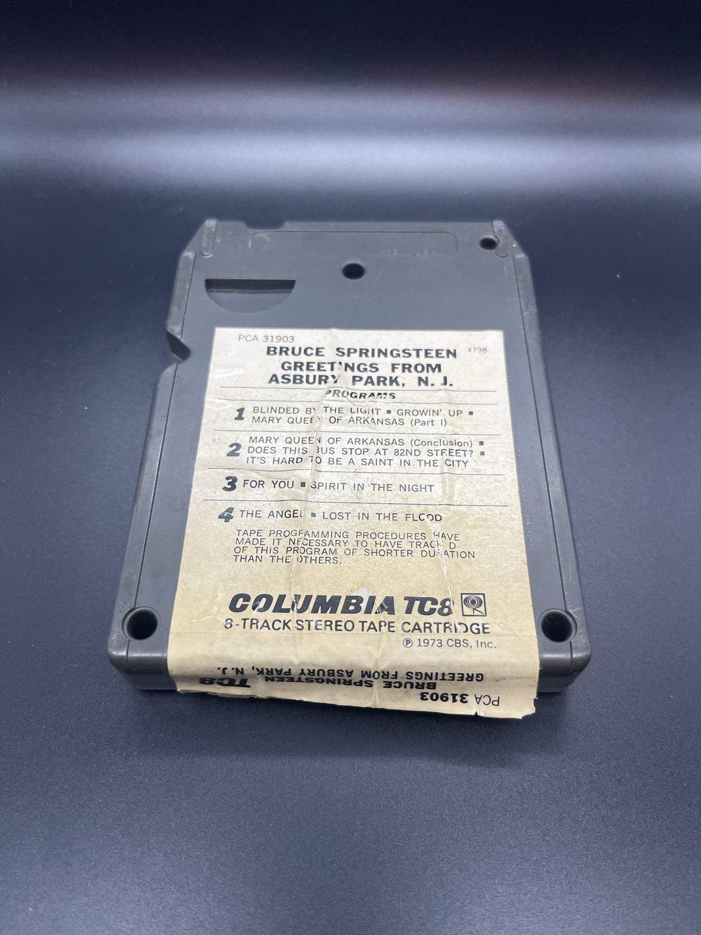 Bruce Springsteen Greetings From Asbury Park N.J. 8-Track Tape