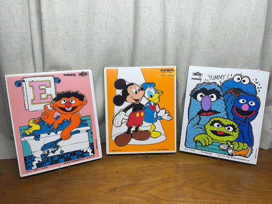 Vintage Lot of Wooden Playskool Puzzles