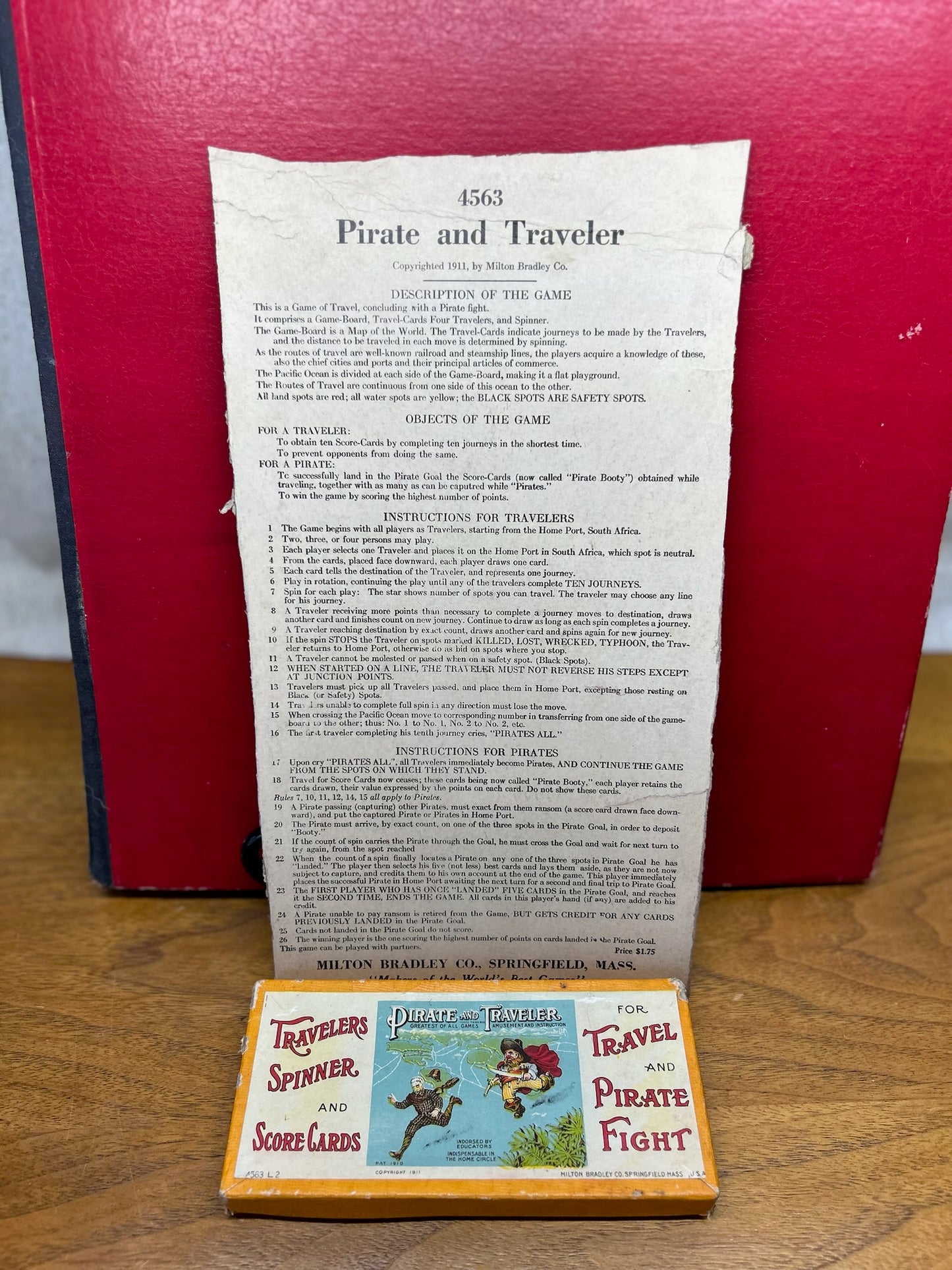 Vintage 1911 Pirate and Traveler Board Game
