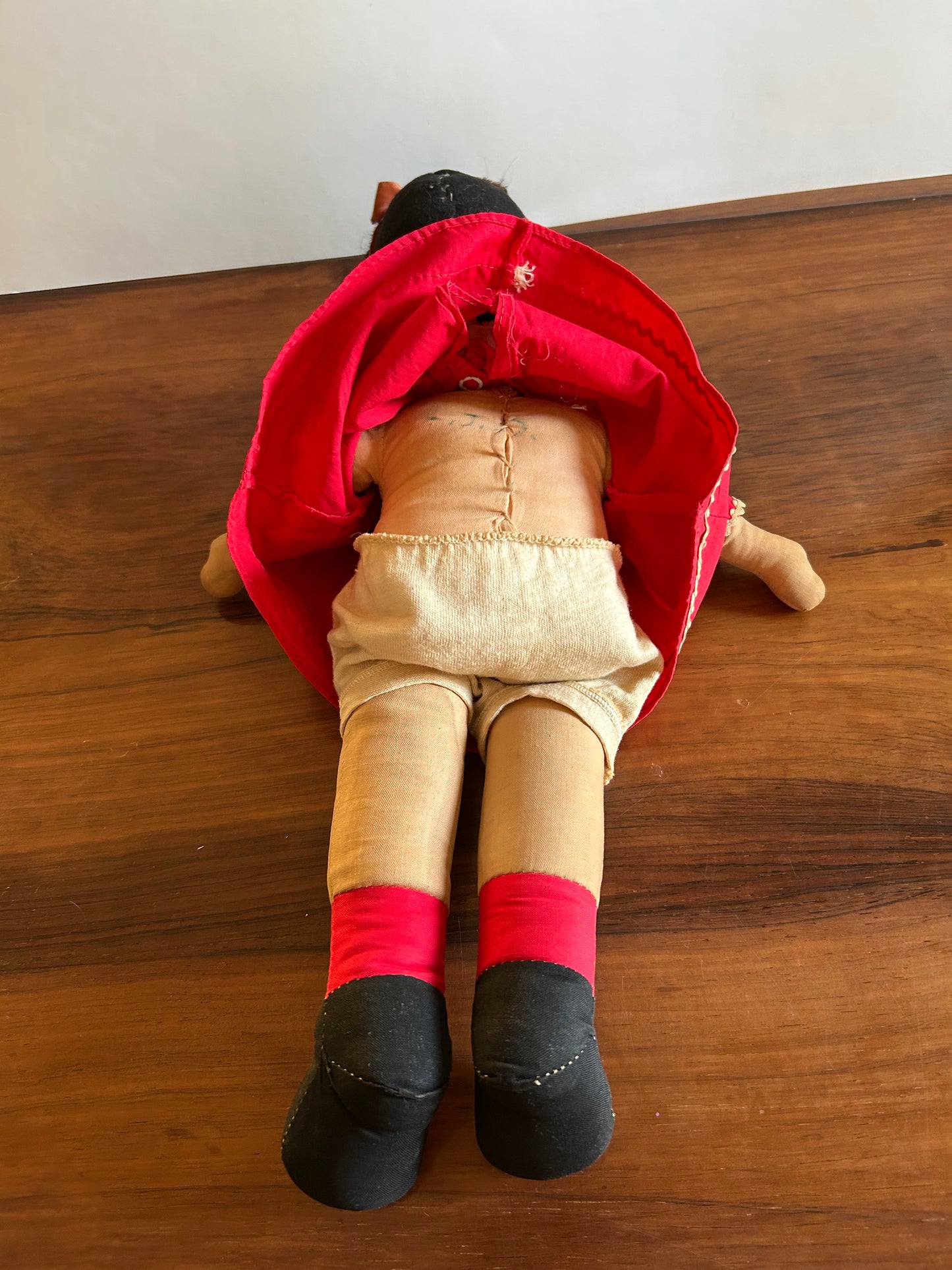 Vintage Antique Little Lulu Doll Cloth Doll Marge Georgene RARE 1940s Red Dress